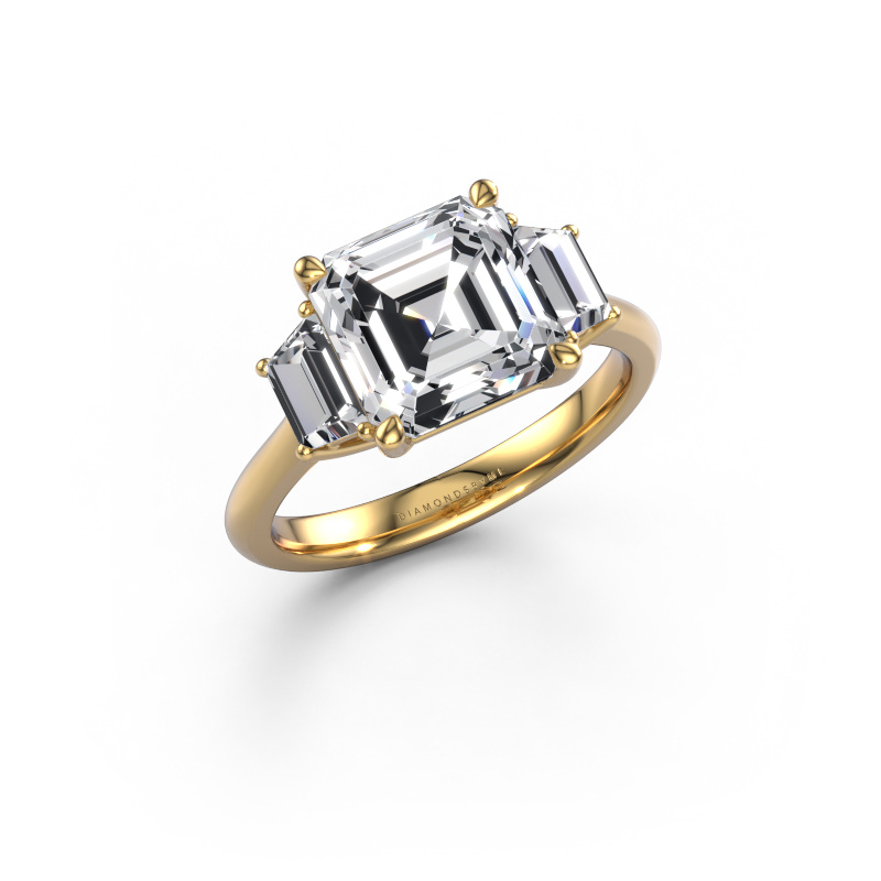 Image of Engagement ring Maggie ASC 585 gold Lab grown diamond 4.10 crt