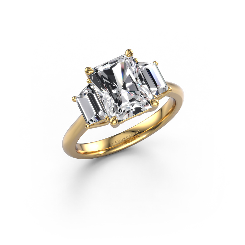 Image of Engagement ring Maggie RAD 585 gold Lab grown diamond 3.30 crt