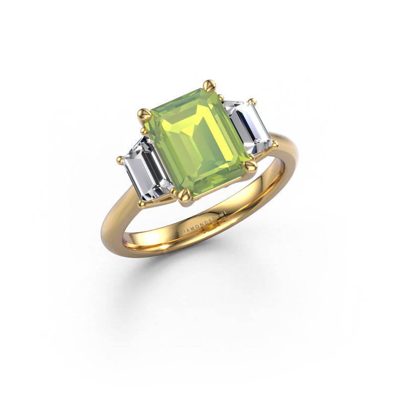 Image of Engagement ring Maggie EME 585 gold Peridot 9x7 mm