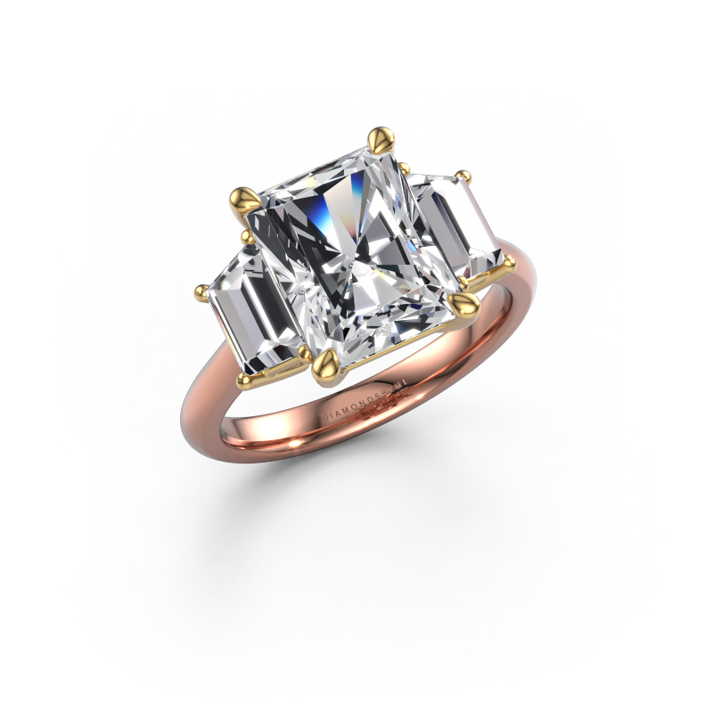Image of Engagement ring Maggie RAD 585 rose gold Lab-grown diamond 4.50 crt