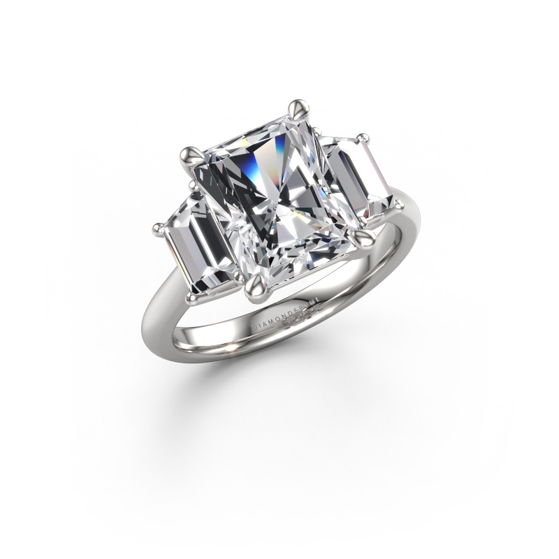 Image de Bague de fiançailles Maggie RAD 950 platine Diamant synthétique 4.50 crt