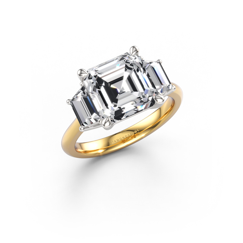Image of Engagement ring Maggie ASC 585 gold Lab grown diamond 4.92 crt
