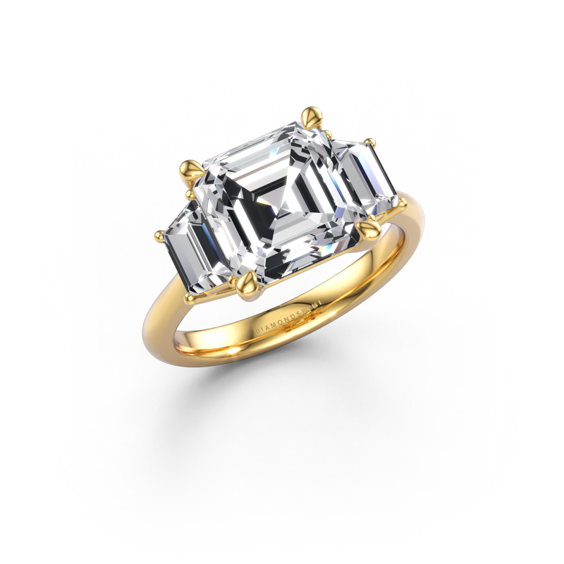 Image of Engagement ring Maggie ASC 585 gold Lab grown diamond 4.92 crt