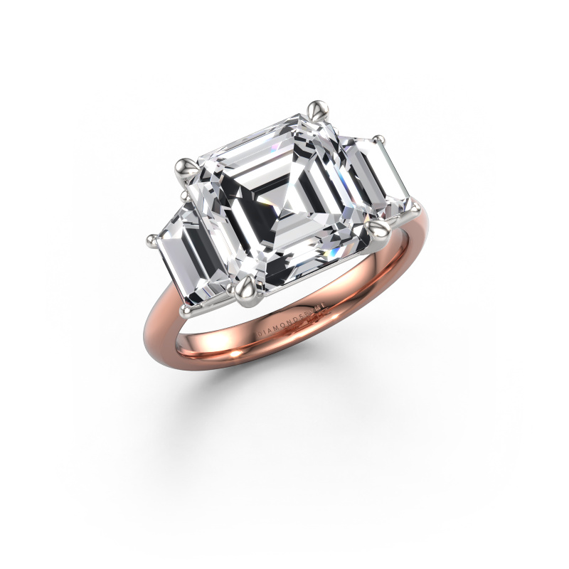 Image of Engagement ring Maggie ASC 585 rose gold Lab-grown diamond 6.62 crt