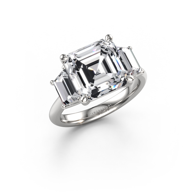 Image of Engagement ring Maggie ASC 950 platinum Lab-grown diamond 6.62 crt