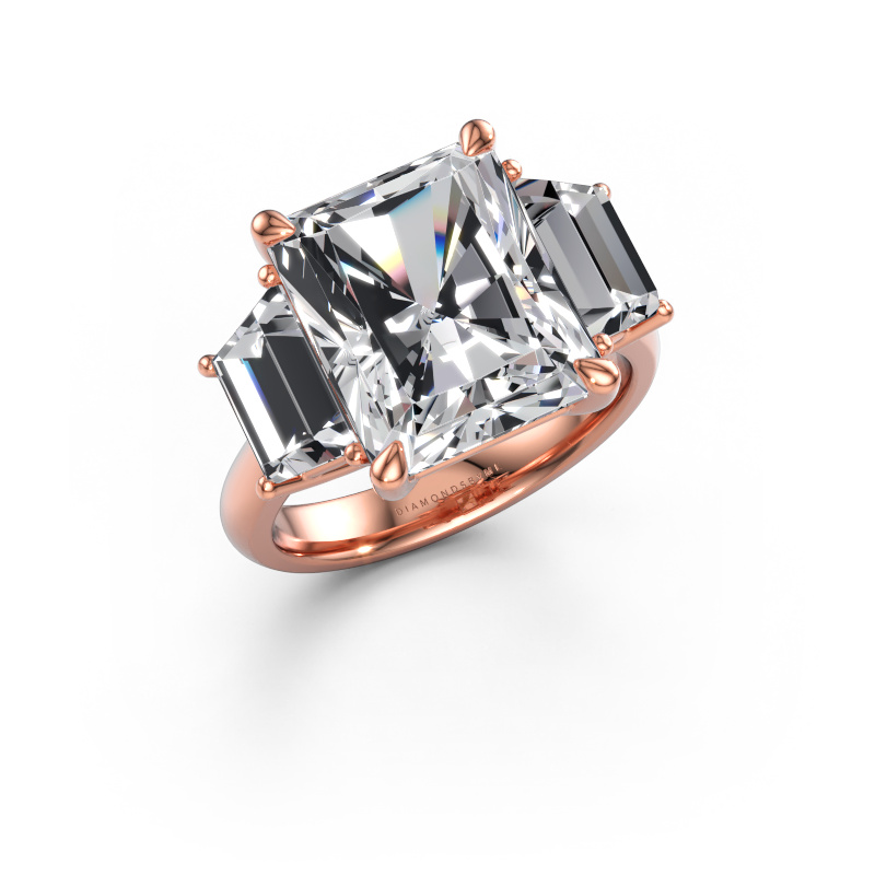 Immagine di Anello di fidanzamento Maggie RAD 585 oro rosa Diamante lab grown 8.59 crt