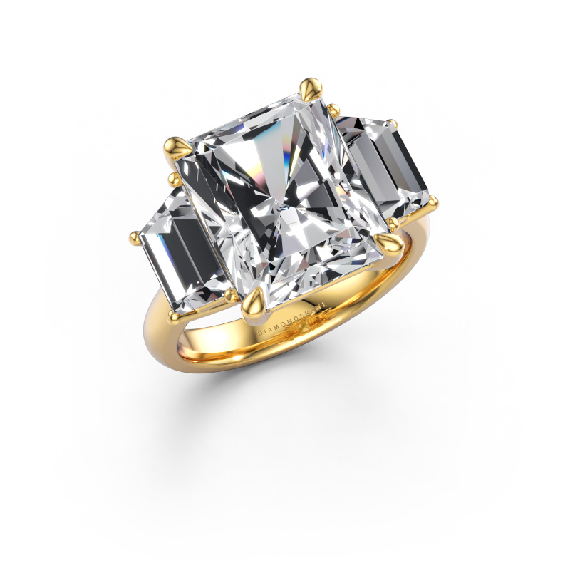Bild av Förlovningsring Maggie RAD 585 gult guld Labbodlad diamant 8.59 crt