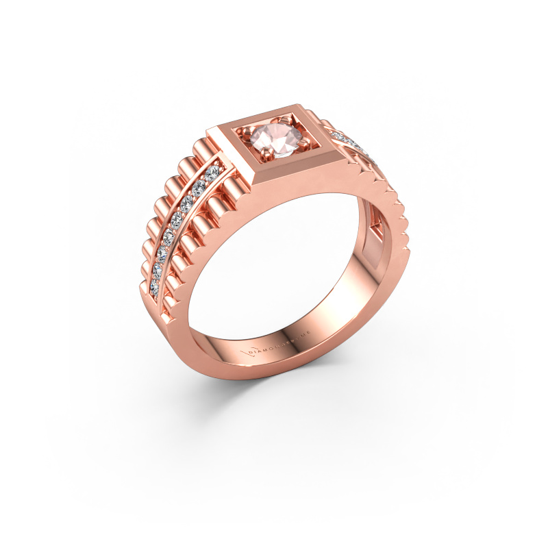 Immagine di Anello da uomo Maikel 585 oro rosa Morganite champagne 4.2 mm
