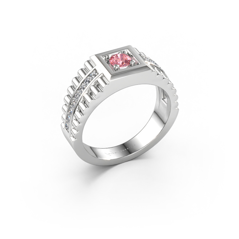 Immagine di Anello da uomo Maikel 950 platino Diamante lab grown rosa 4.2 mm