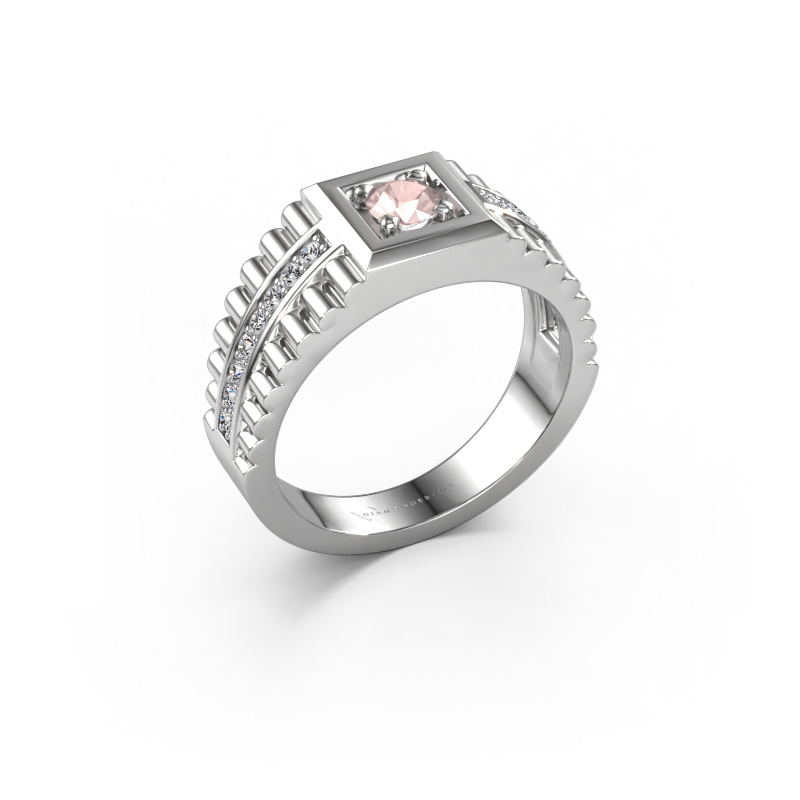 Afbeelding van Heren ring Maikel 950 Platina Morganiet champagne 4.2 mm