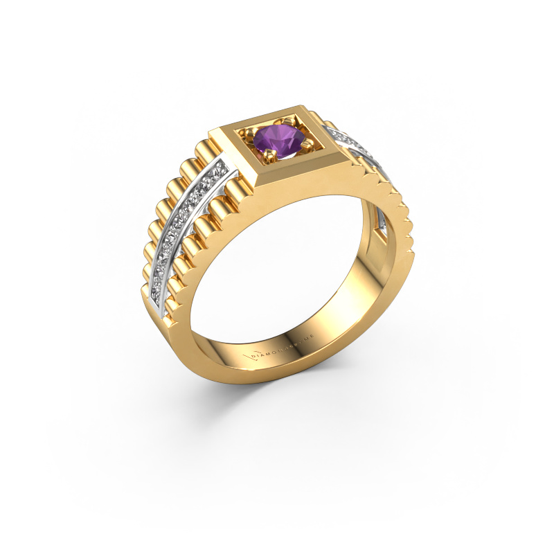 Bild von Herrenring Maikel 585 Gold Amethyst 4.2 mm