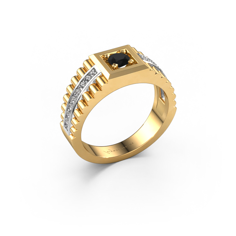 Bild von Herrenring Maikel 585 Gold Schwarz Diamant 0.60 crt