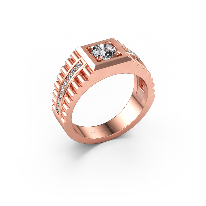 Immagine di Anello da uomo Maikel 585 oro rosa Diamante lab grown 0.84 crt