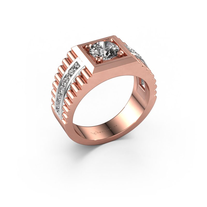 Image of Men's ring Maikel 585 rose gold Diamond 1.30 crt