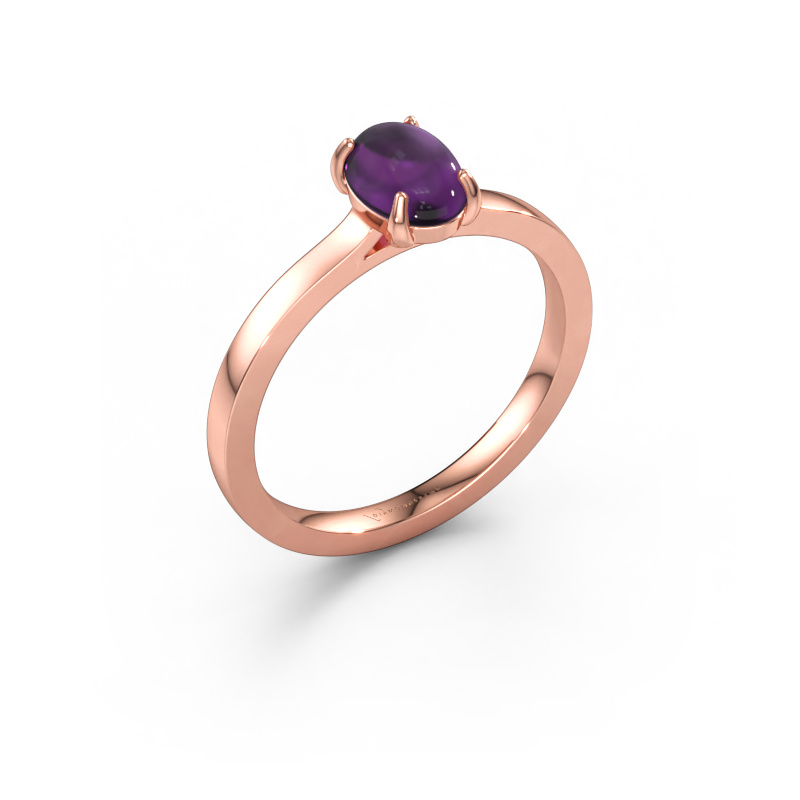 Bild av Ring Mallie 1 585 roséguld Ametist 7x5 mm