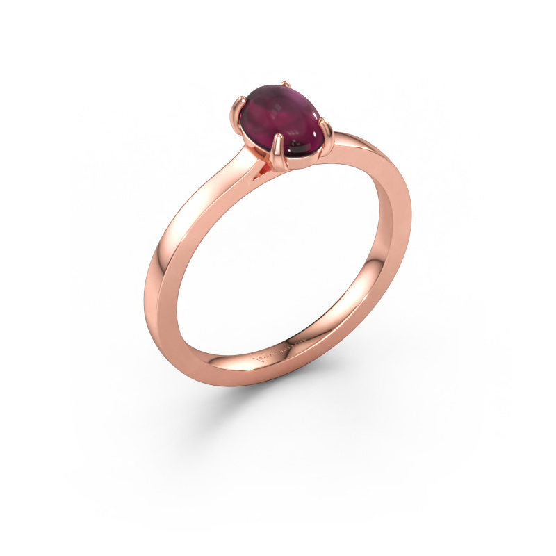 Immagine di Anello Mallie 1 585 oro rosa Rodolite 7x5 mm
