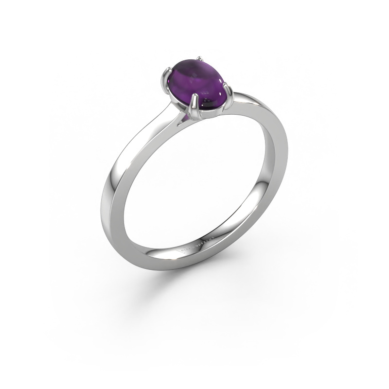 Image of Ring Mallie 1 950 platinum Amethyst 7x5 mm