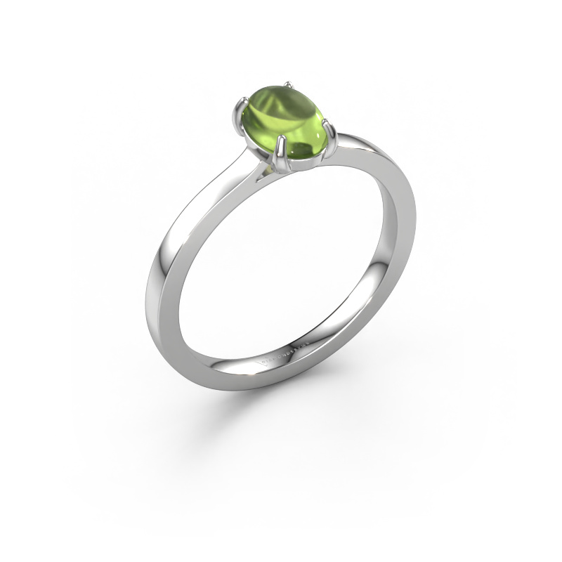 Image of Ring Mallie 1 950 platinum Peridot 7x5 mm