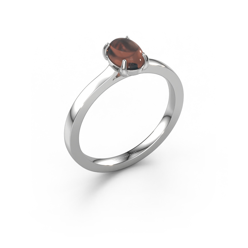 Image of Ring Mallie 1 950 platinum Smokey quartz 7x5 mm