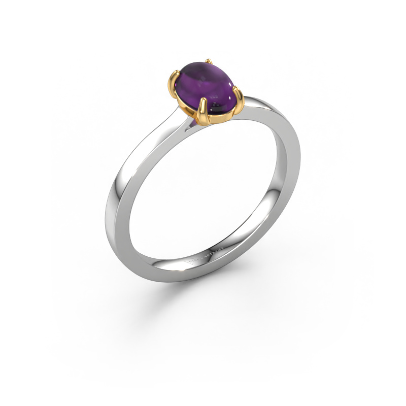 Bild von Ring Mallie 1 585 Weißgold Amethyst 7x5 mm
