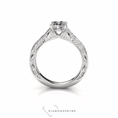 Mallory: 1 carat pear shape engagement ring