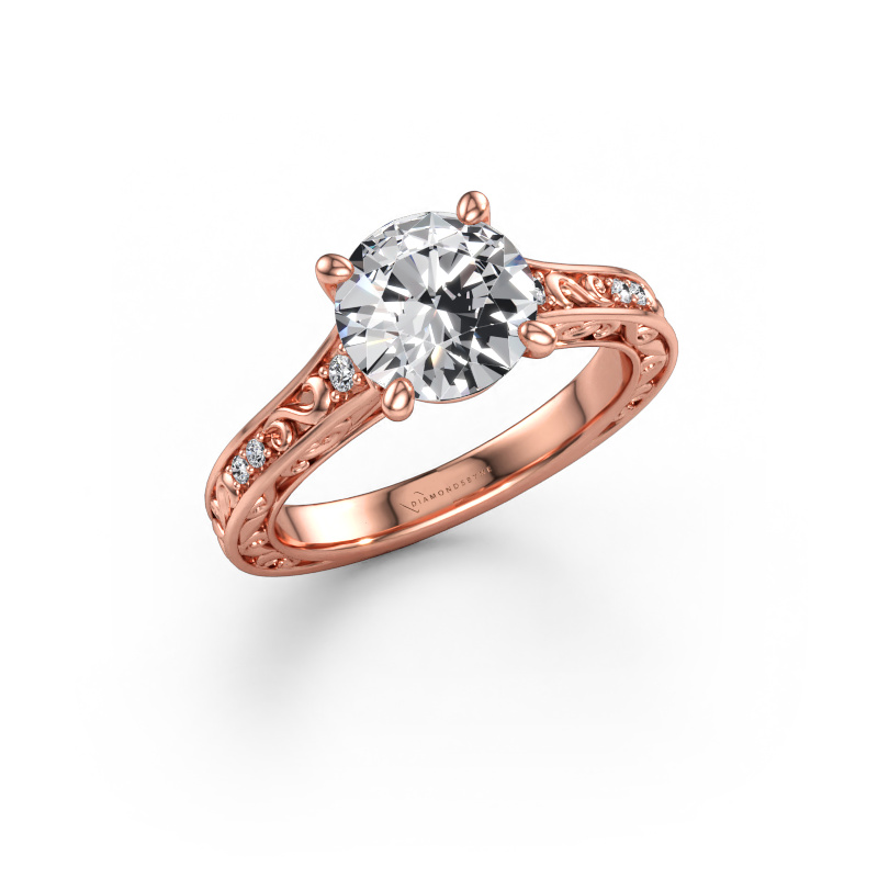 Immagine di Anello di fidanzamento Mallory RND 585 oro rosa Diamante 2.060 crt
