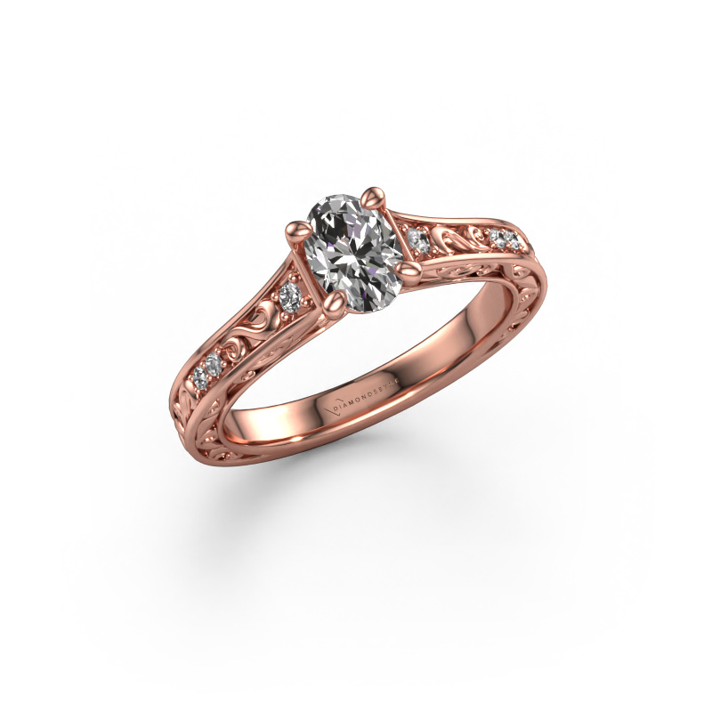 Bild von Verlobungsring Mallory ovl 585 Roségold Diamant 0.66 crt