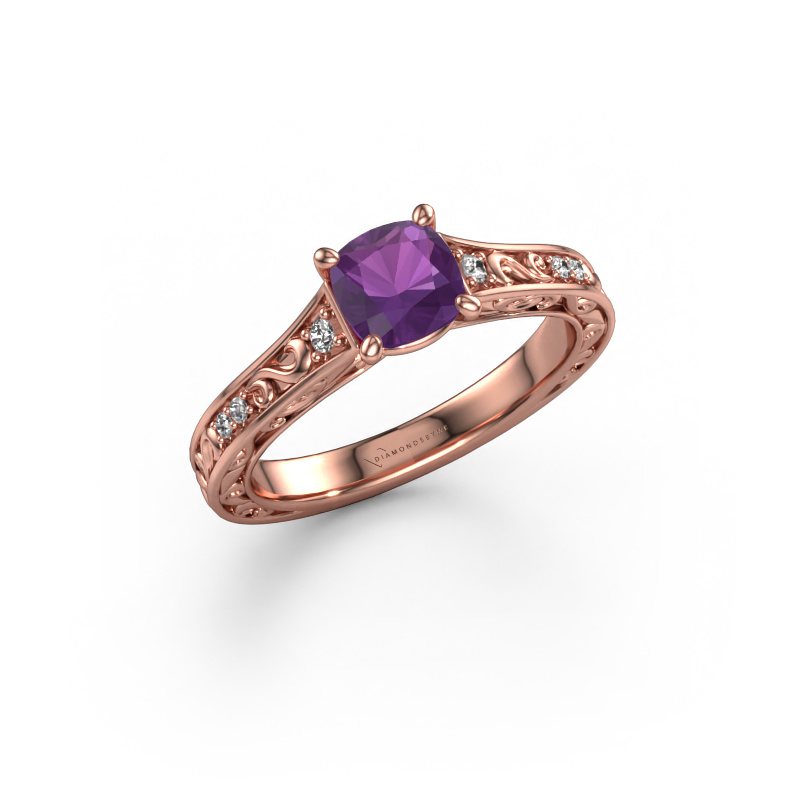 Bild von Verlobungsring Mallory cus 585 Roségold Amethyst 5.5 mm