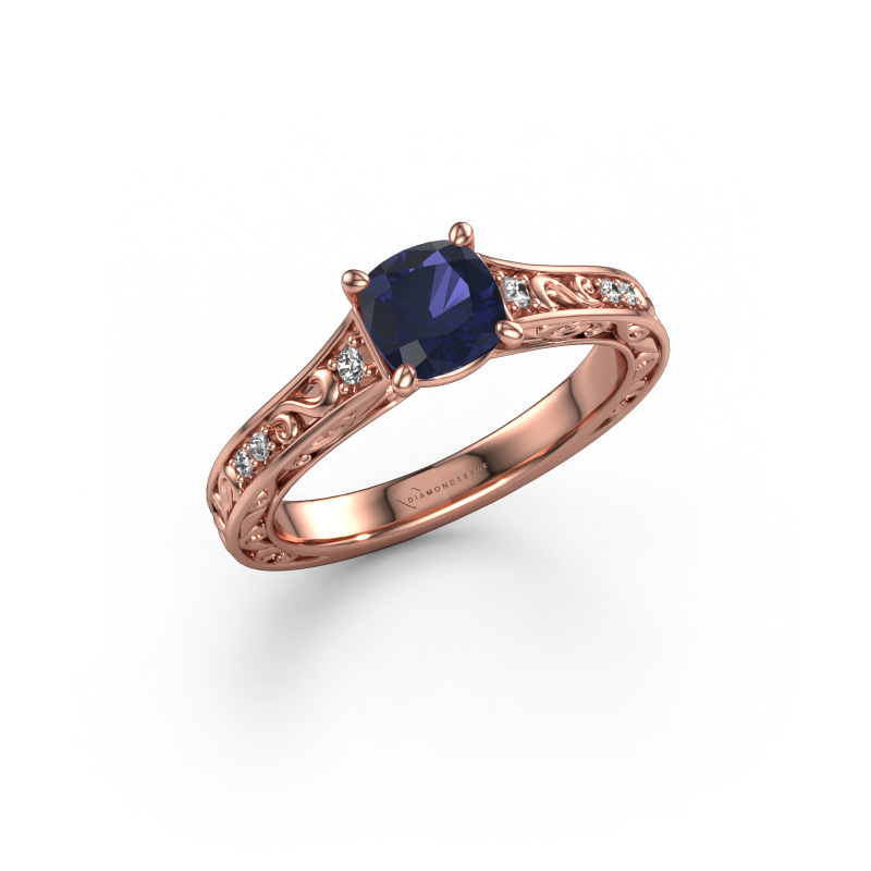 Image of Engagement ring Mallory cus 585 rose gold Sapphire 5.5 mm