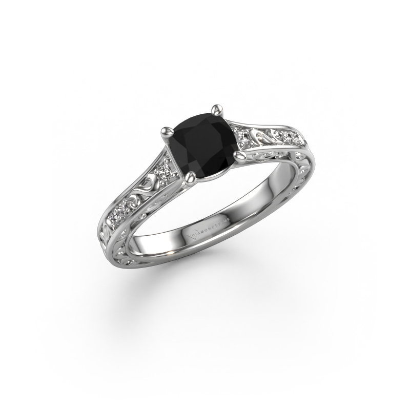 Bild von Verlobungsring Mallory cus 585 Weißgold Schwarz Diamant 1.21 crt