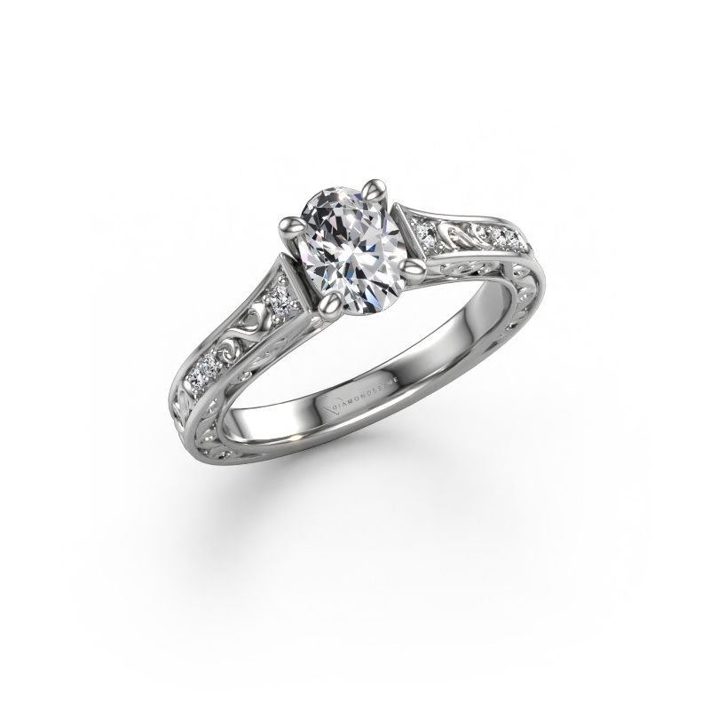 Bild von Verlobungsring Mallory OVL 950 Platin Diamant 0.76 crt