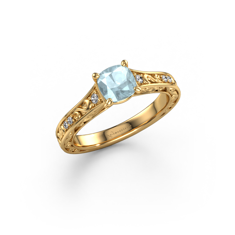 Bild von Verlobungsring Mallory cus 585 Gold Aquamarin 5.5 mm