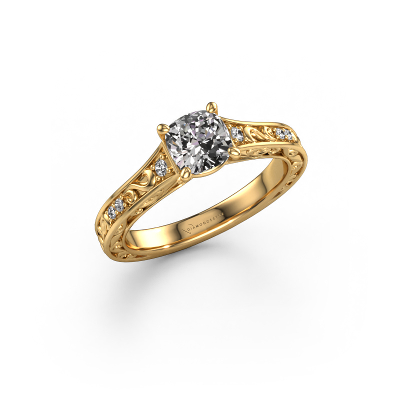 Image of Engagement ring Mallory cus 585 gold Custom diamond 5.5 mm