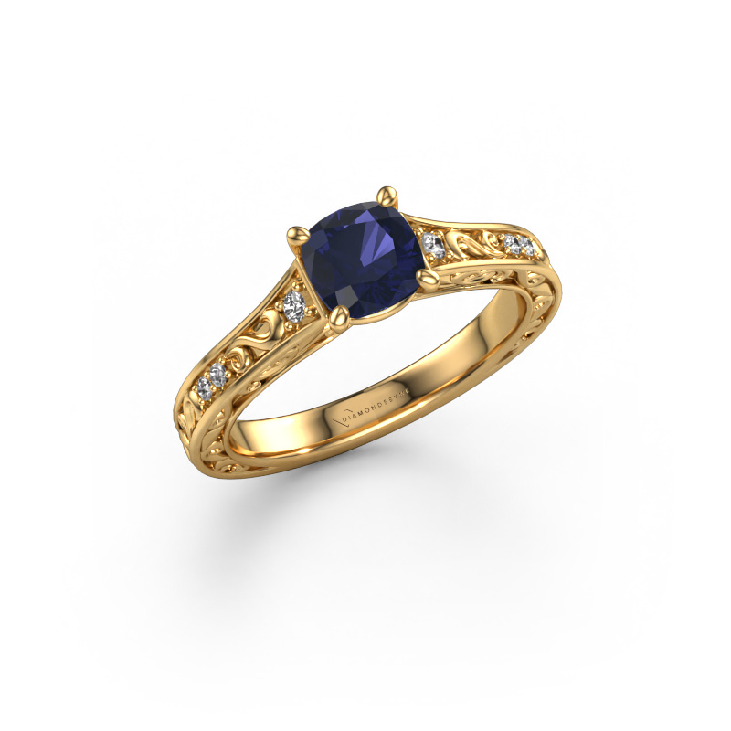 Image of Engagement ring Mallory cus 585 gold Sapphire 5.5 mm