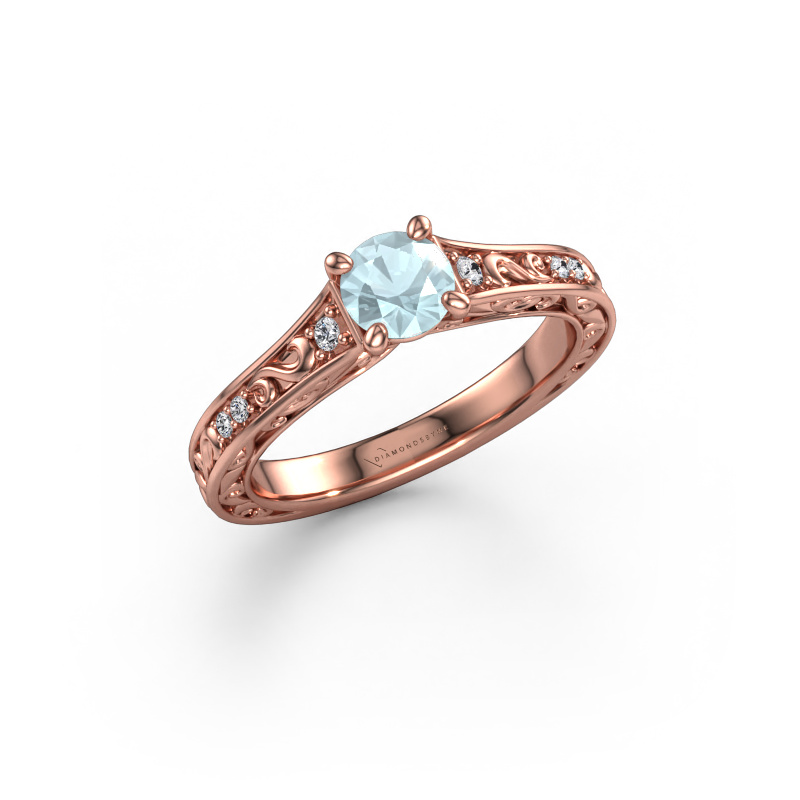 Image of Engagement ring Mallory RND 585 rose gold Aquamarine 5 mm