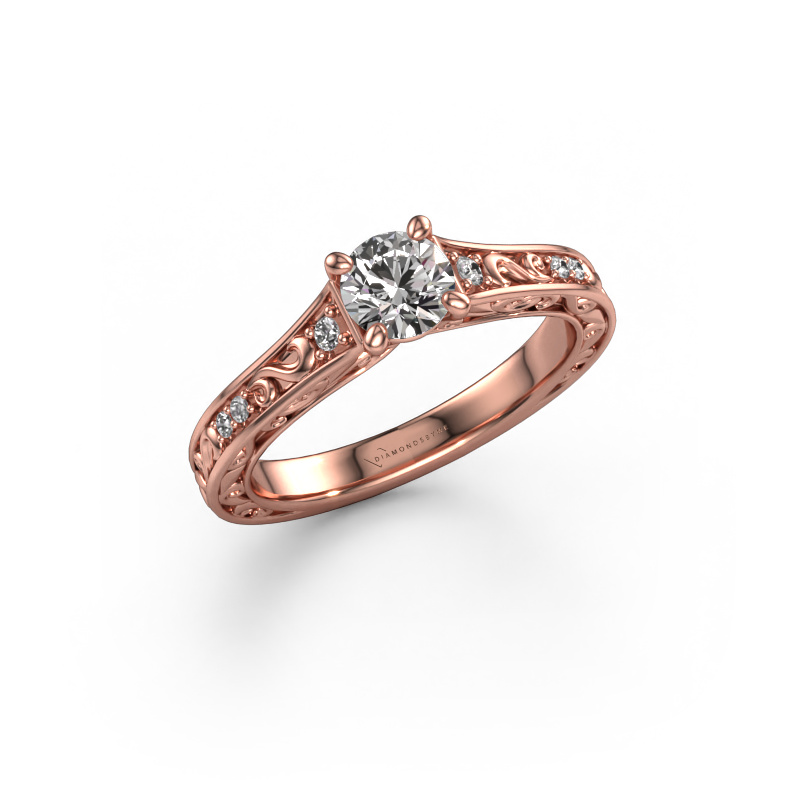 Image of Engagement ring Mallory rnd 585 rose gold Zirconia 5 mm