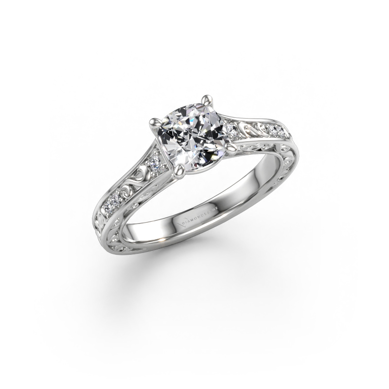 Afbeelding van Verlovingsring Mallory CUS 585 witgoud Diamant 1.36 crt