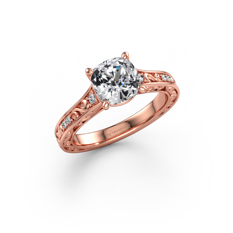 Afbeelding van Verlovingsring Mallory CUS 585 rosé goud Lab-grown diamant 2.060 crt