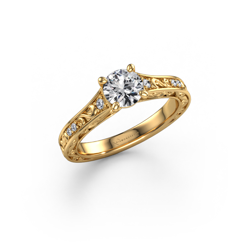 Image of Engagement ring Mallory RND 585 gold Diamond 0.76 crt