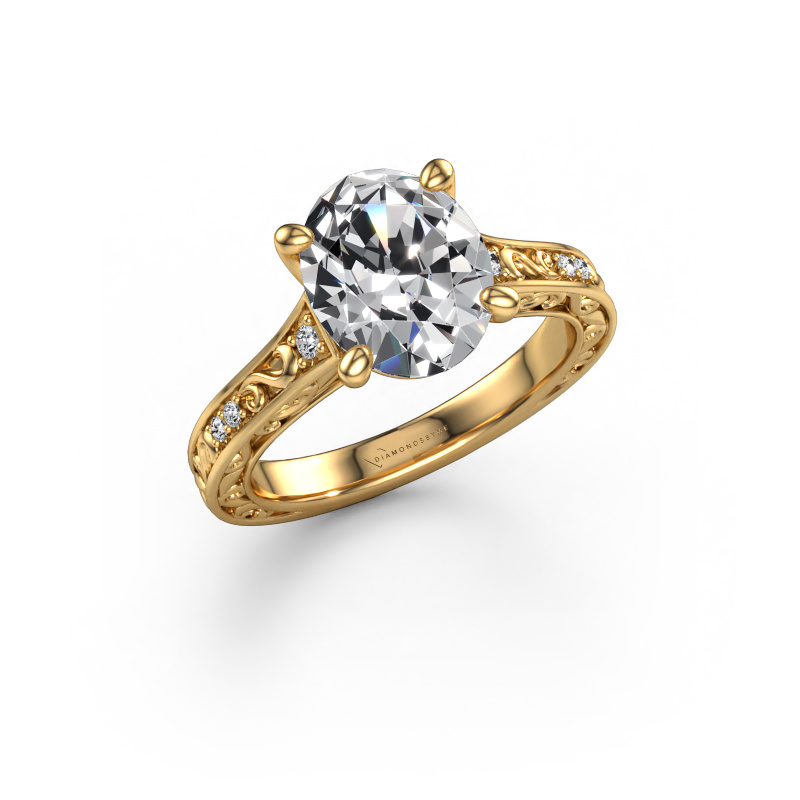 Image of Engagement ring Mallory OVL 585 gold Lab grown diamond 2.76 crt