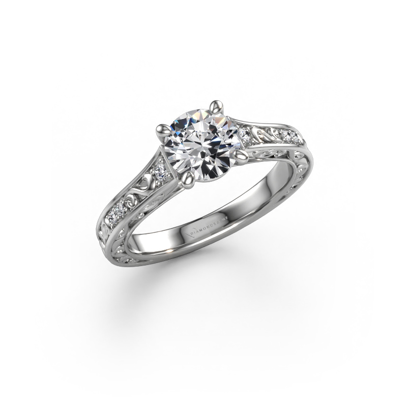 Bild von Verlobungsring Mallory RND 585 Weißgold Diamant 1.06 crt