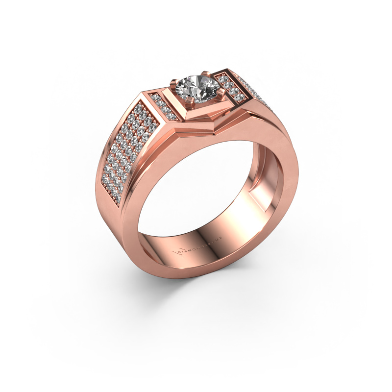 Image of Men's ring Marcel 585 rose gold Zirconia 5 mm
