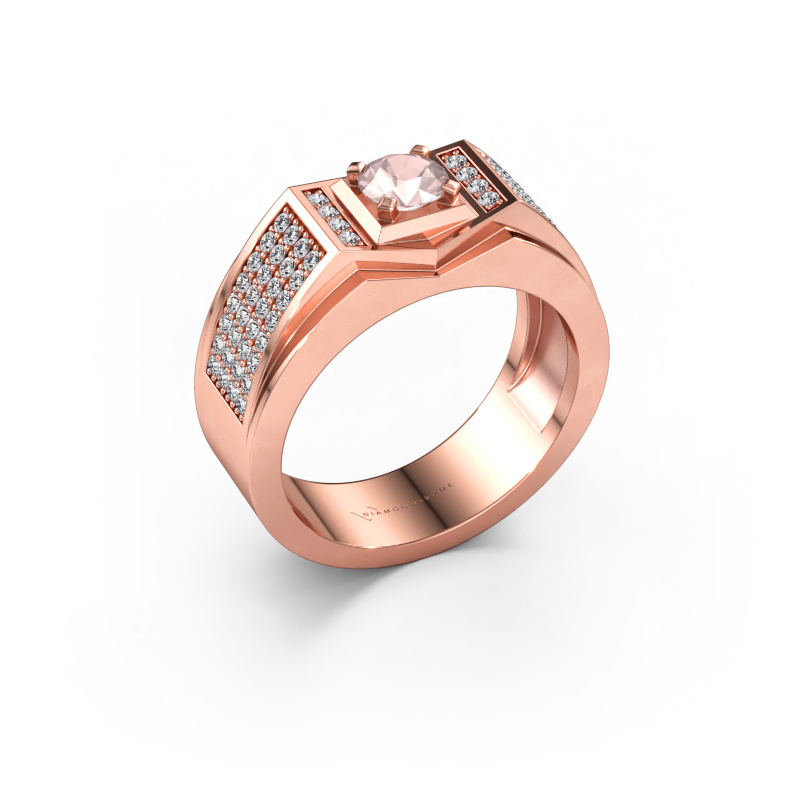 Immagine di Anello da uomo Marcel 585 oro rosa Morganite champagne 5 mm