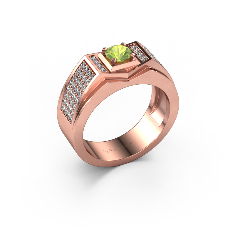 Bild von Herrenring Marcel 585 Roségold Peridot 5 mm