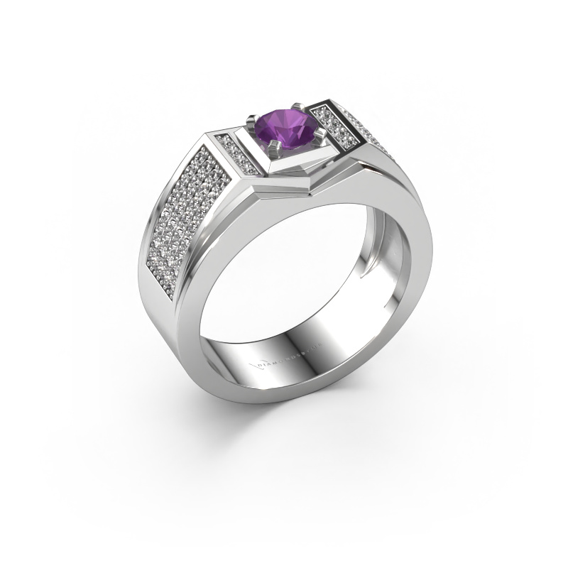 Image of Men's ring Marcel 950 platinum Amethyst 5 mm