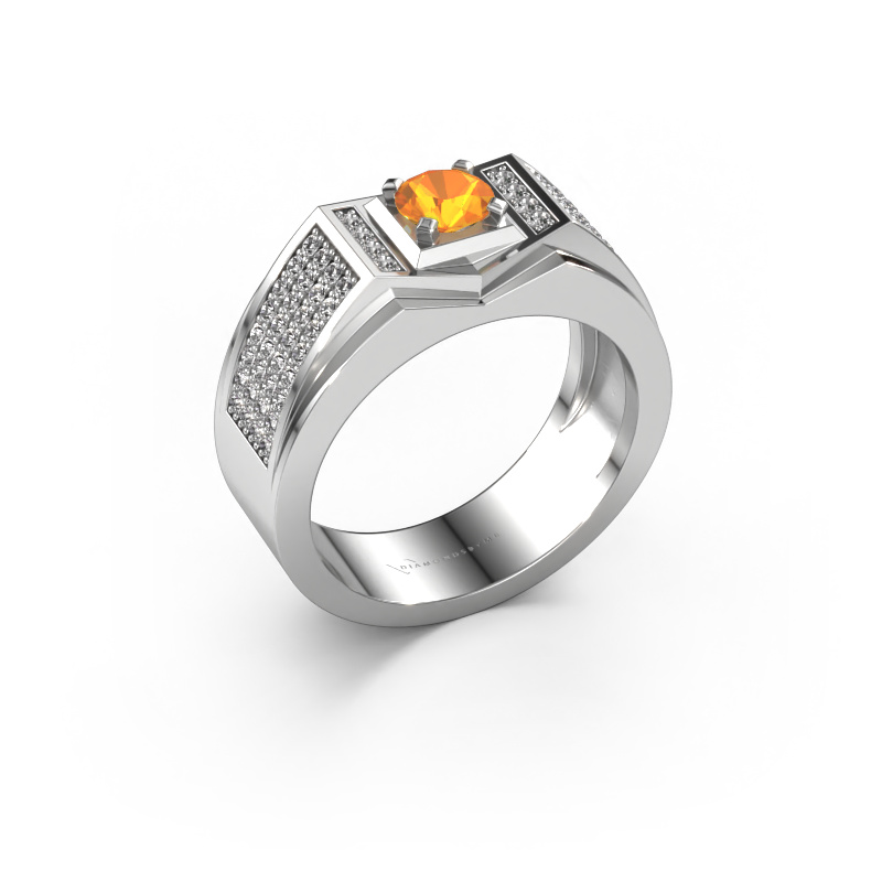 Image of Men's ring Marcel 950 platinum Citrin 5 mm