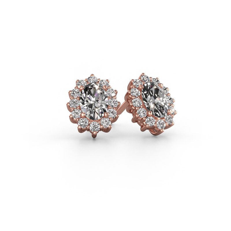 Image of Earrings Margien 585 rose gold Diamond 1.68 crt