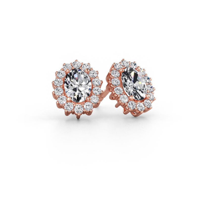 Immagine di Orecchini Margien 585 oro rosa Diamante lab grown 1.96 crt