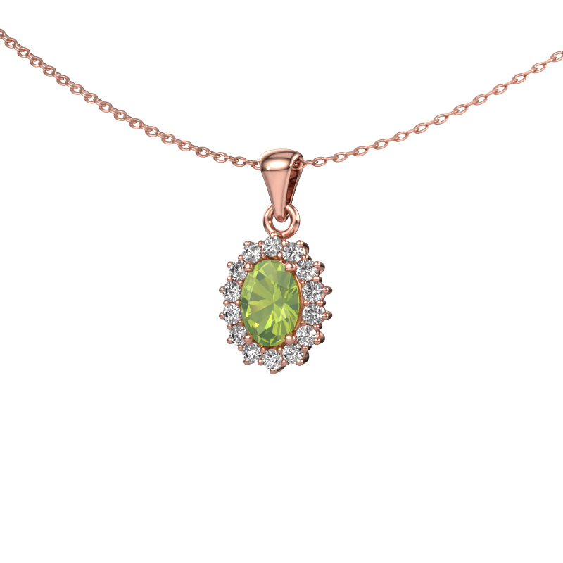 Image of Pendant Margien 585 rose gold Peridot 7x5 mm