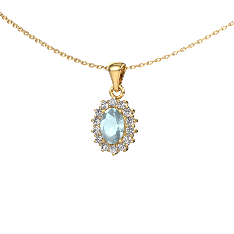 Image of Pendant Margien 585 gold Aquamarine 7x5 mm